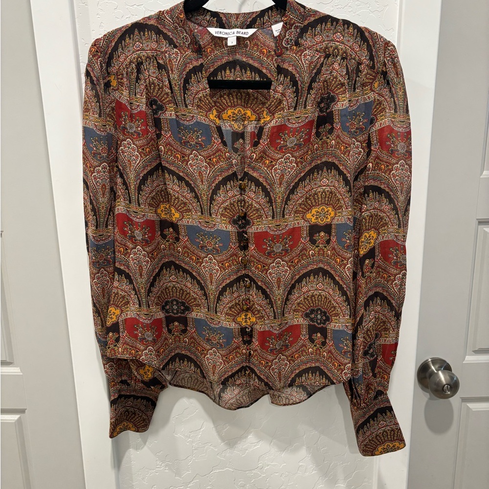 Veronica Beard Esmeralda Silk Blouse - Picture 3 of 5
